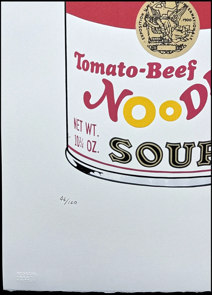 Andy Warhol - Campbell's Soup Noodle 46/100 - edice Leo Castelli s certifikátem