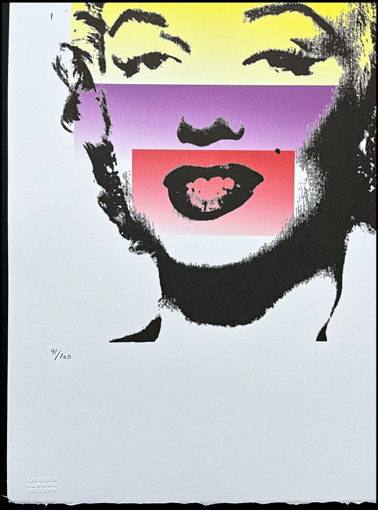 Andy Warhol - Marilyn Monroe v pastelových pruzích 91/100 - edice Leo Castelli s certifikátem