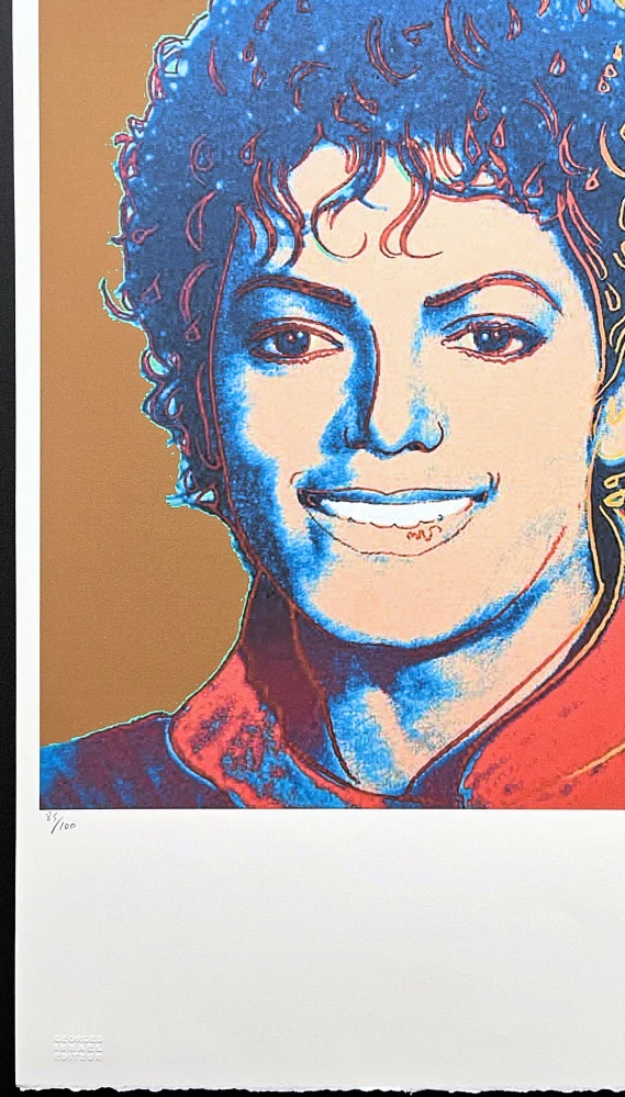 Andy Warhol - Michael Jackson hnědý 85/100 - edice Leo Castelli s certifikátem