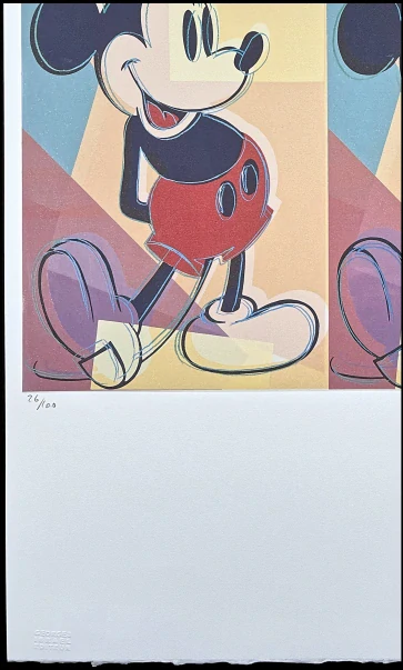 Andy Warhol - 2x Mickey Mouse 26/100 - edice Leo Castelli s certifikátem