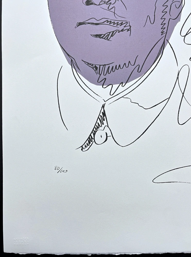 Andy Warhol - Mao Ce-tung kresba bílo-šedý 80/100 - edice Leo Castelli s certifikátem