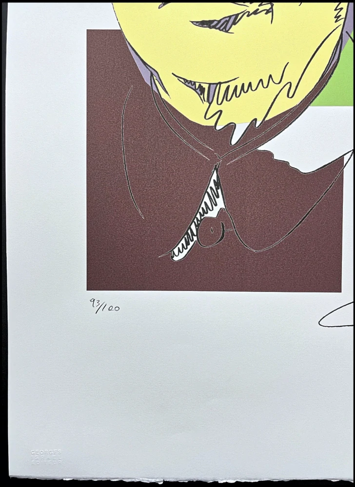 Andy Warhol - Mao Ce-tung kresba žlutý 93/100 - edice Leo Castelli s certifikátem
