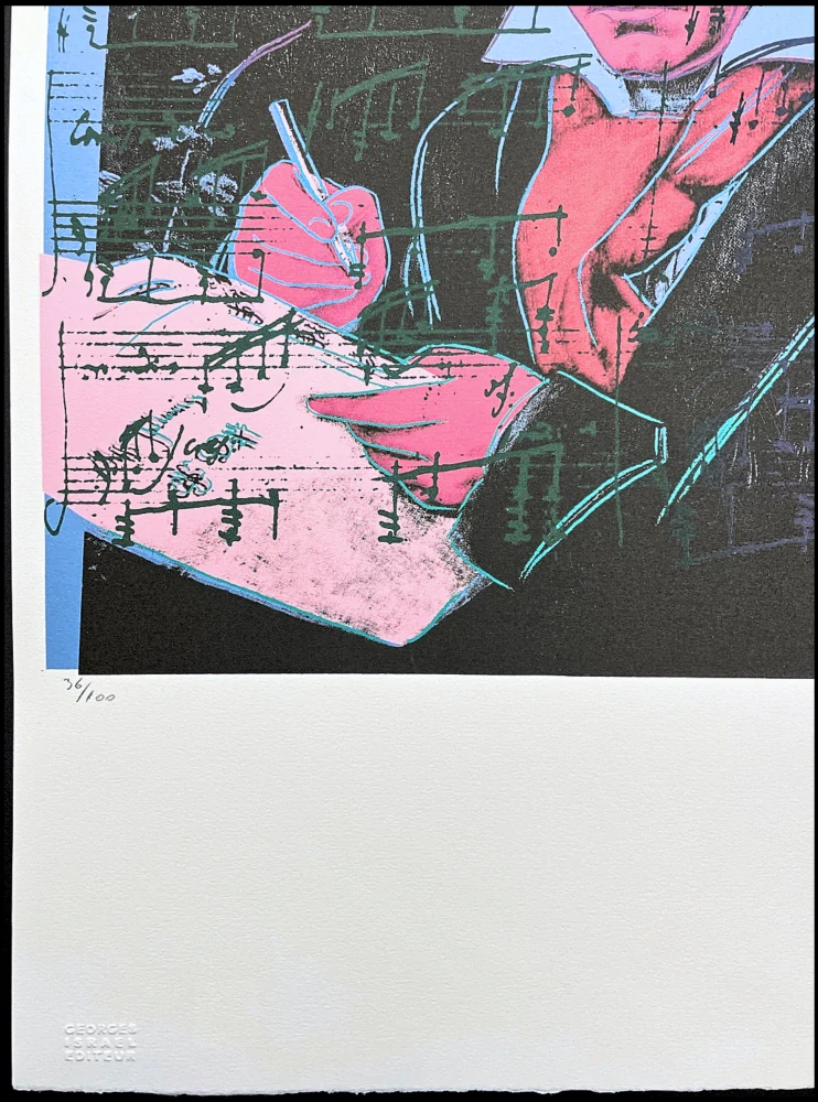 Andy Warhol - Beethoven růžovo-černý 36/100 - edice Leo Castelli s certifikátem