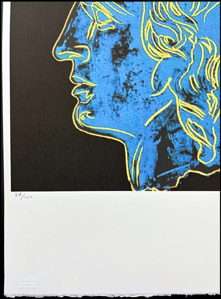 Andy Warhol - Alexander the Great - modrý na černém pozadí 84/100 - edice Leo Castelli s certifikátem