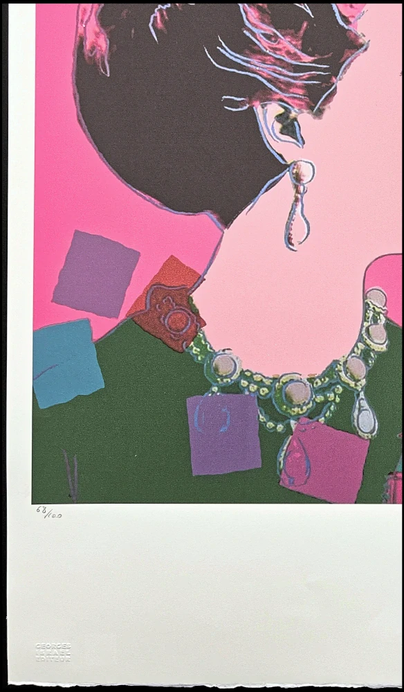 Andy Warhol - Queen Margarethe růžová 68/100 - edice Leo Castelli s certifikátem