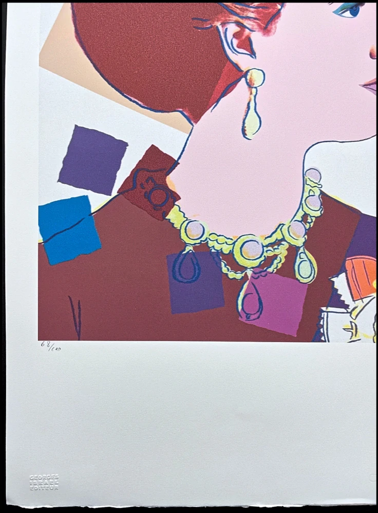 Andy Warhol - Queen Margarethe hnědá 68/100 - edice Leo Castelli s certifikátem