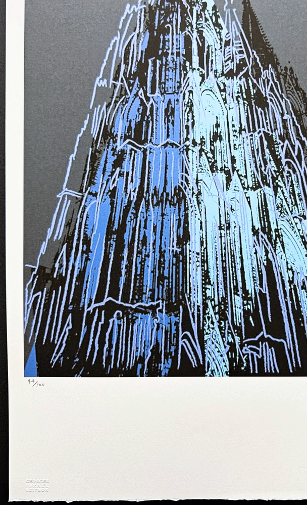 Andy Warhol - Cologne Cathedral modrá 44/100 - edice Leo Castelli s certifikátem