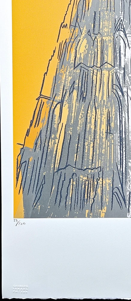Andy Warhol - Cologne Cathedral žlutá x/100 - edice Leo Castelli s certifikátem