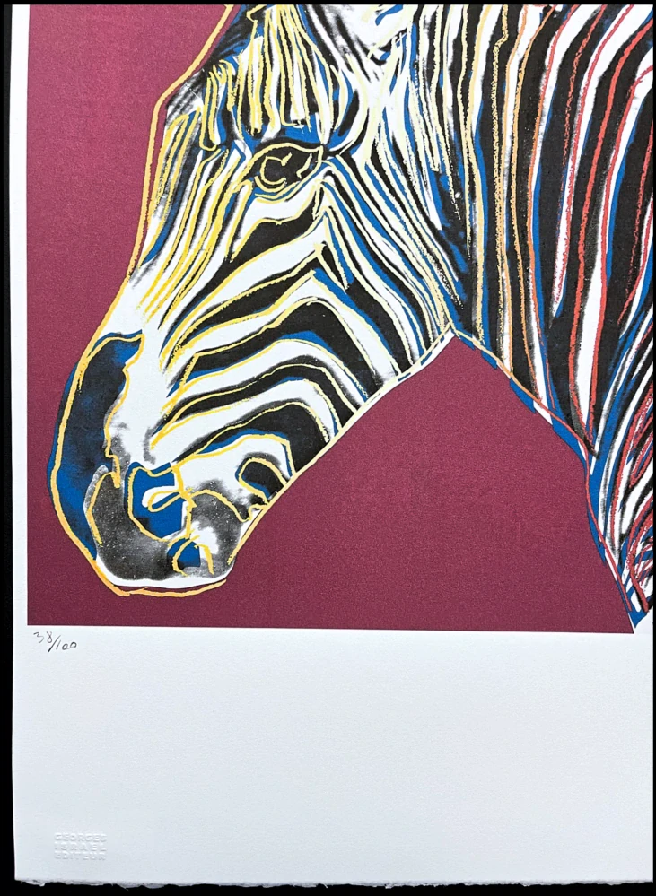 Andy Warhol - Grevys zebra sytě růžová 38/100 - edice Leo Castelli s certifikátem