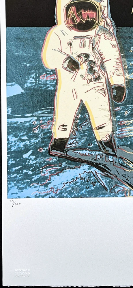 Andy Warhol - Moonwalk světle modrý 75/100 edice Leo Castelli s certifikátem