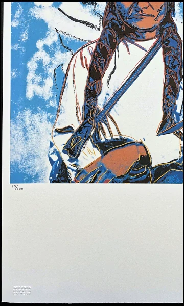 Andy Warhol - Sitting Bull bílo-modrý x/100 - edice Leo Castelli s certifikátem