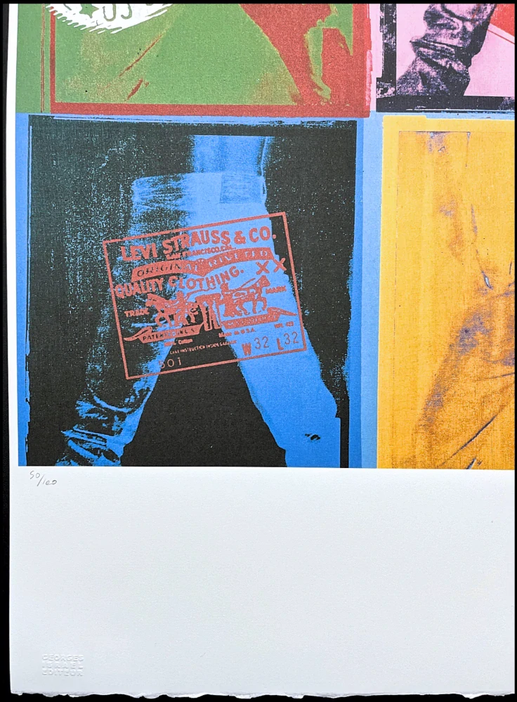 Andy Warhol - Levis 50/100 - edice Leo Castelli s certifikátem