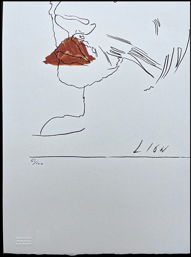 Andy Warhol - Lion 65/100 edice Leo Castelli s certifikátem