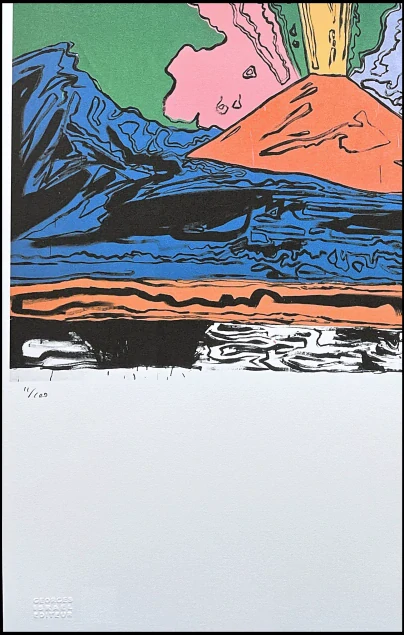 Andy Warhol - Vesuvius barevný 11/100 - edice Leo Castelli s certifikátem
