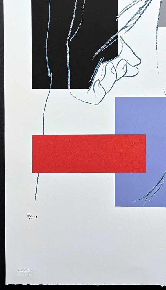 Andy Warhol - Male torso modro-červený 56/100 - edice Leo Castelli s certifikátem