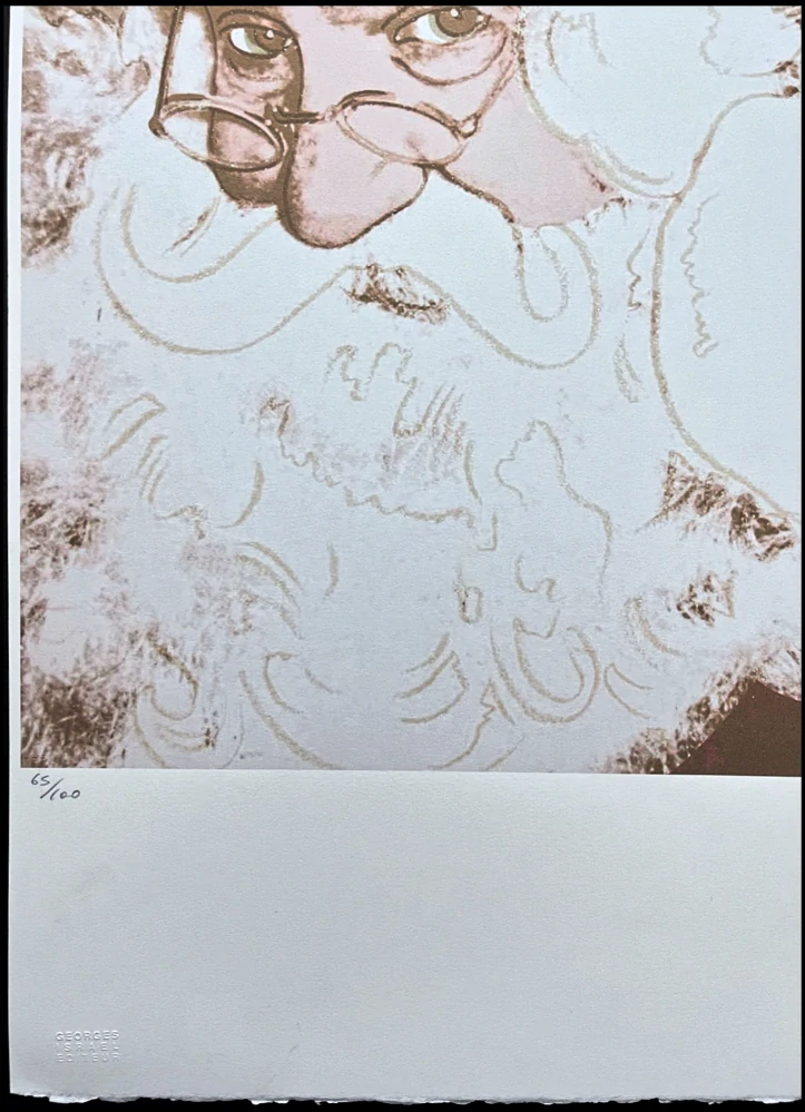 Andy Warhol - Santa Claus 65/100 - edice Leo Castelli s certifikátem