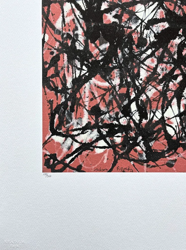 Jackson Pollock - Abstraktní kompozice 178/300 - signováno 50x70cm