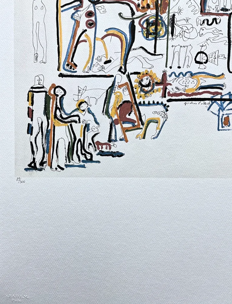 Jackson Pollock - Animals and figures 89/300 - signováno 50x70cm