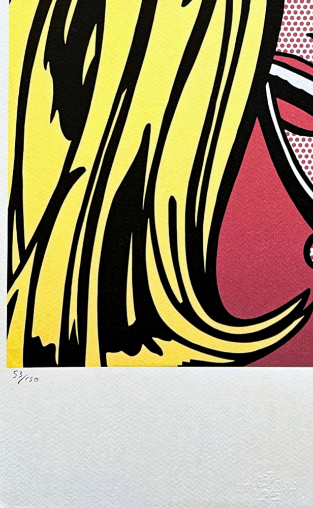 Roy Lichtenstein - Girl in mirror - signováno, 35x50cm, limitovaná edice 53/150