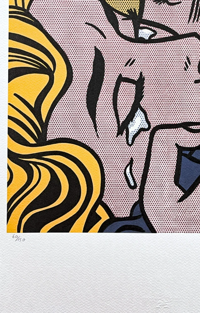 Roy Lichtenstein - The Kiss V - signováno, 35x50cm, limitovaná edice 60/150