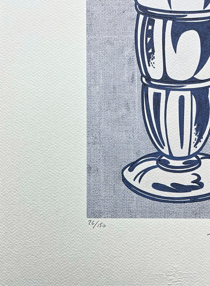 Roy Lichtenstein - Ice Cream Soda - signováno, 35x50cm, limitovaná edice 26/150