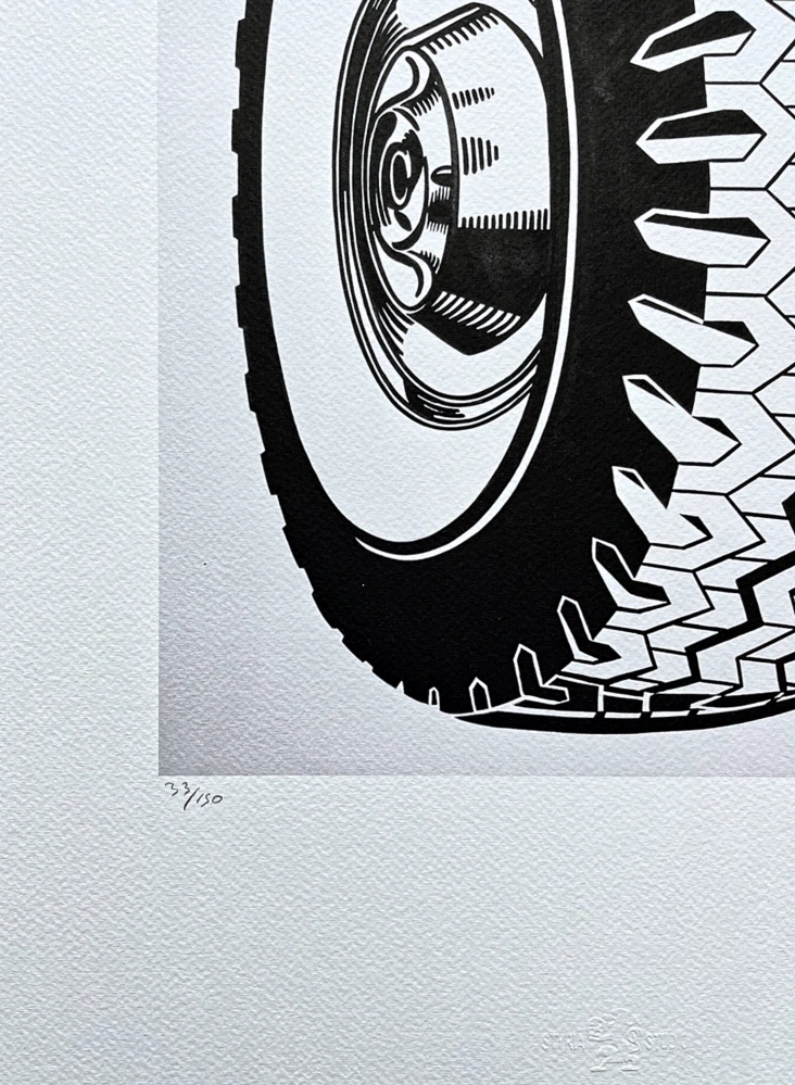 Roy Lichtenstein - Tire - signováno, 35x50cm, limitovaná edice 33/150