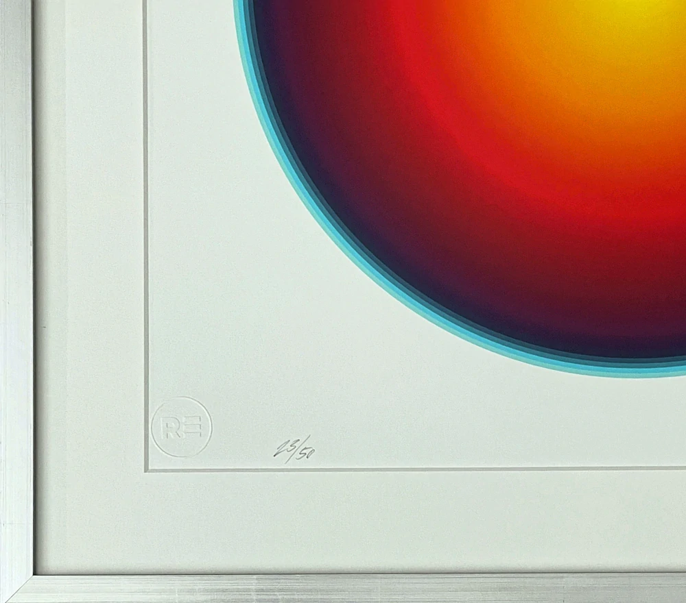Jan Kaláb - Glow Explosion 423 - Giclée, limitovaná edice 23/50, 50x50cm, rámováno, zaskleno