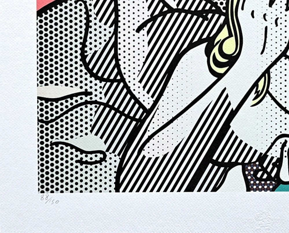 Roy Lichtenstein - Thinking Nude - signováno, 50x35cm, limitovaná edice 88/150