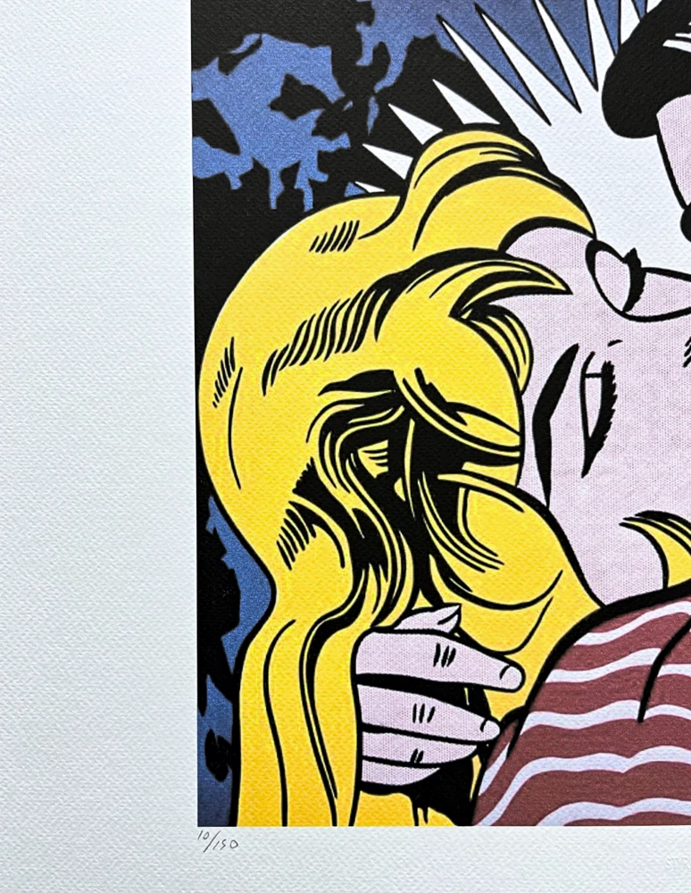 Roy Lichtenstein - The Kiss III - signováno, 50x35cm, limitovaná edice 10/150
