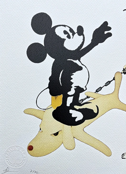Death NYC - Mickey, balloon a dog - limitovaná edice s certifikátem, 32x45cm