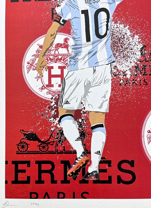 Death NYC - Messi - limitovaná edice s certifikátem, 32x45cm