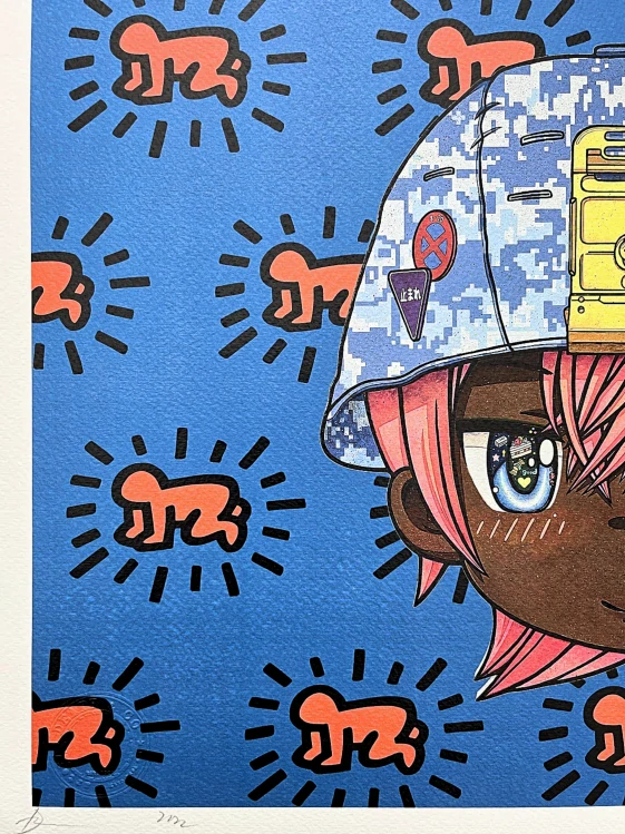 Death NYC - Anime boy a baby - limitovaná edice s certifikátem, 45x32cm