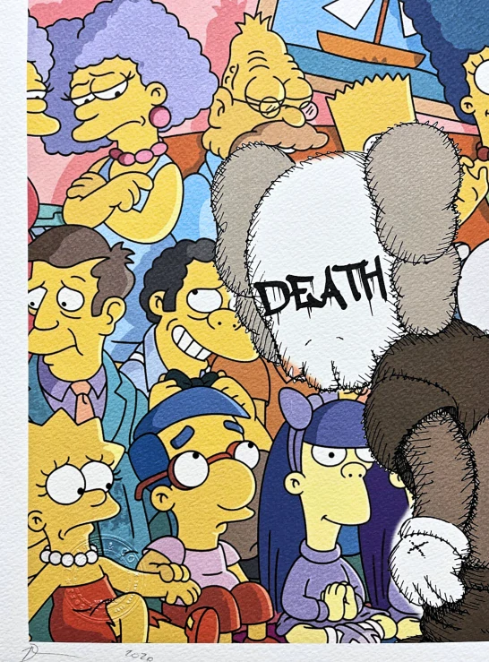 Death NYC - Simpsons a Kaws - limitovaná edice s certifikátem