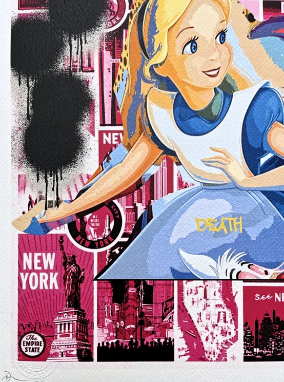 Death NYC - Alice in New York - limitovaná edice s certifikátem, 32x45cm