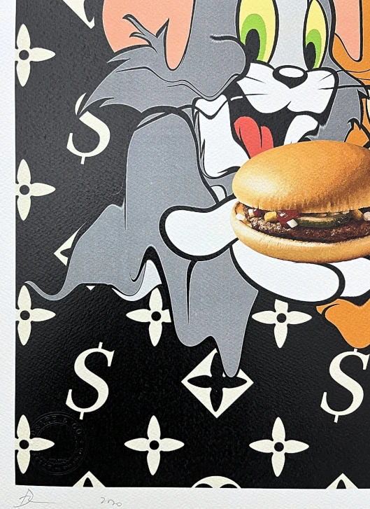 Death NYC - Tom a Jerry Louis Vuitton - limitovaná edice s certifikátem, 32x45cm