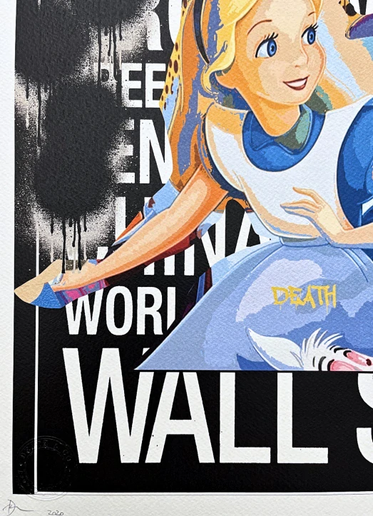 Death NYC - Alice a Wall Street - limitovaná edice s certifikátem, 32x45cm