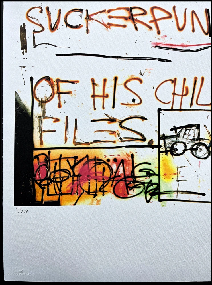 Jean-Michel Basquiat - Jimmy Best 110/300 - limitovaná edice, signováno, 50x70cm