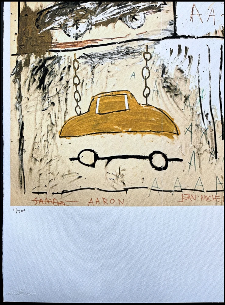 Jean-Michel Basquiat - Cadillac Moon 111/300 - limitovaná edice, signováno, 50x70cm
