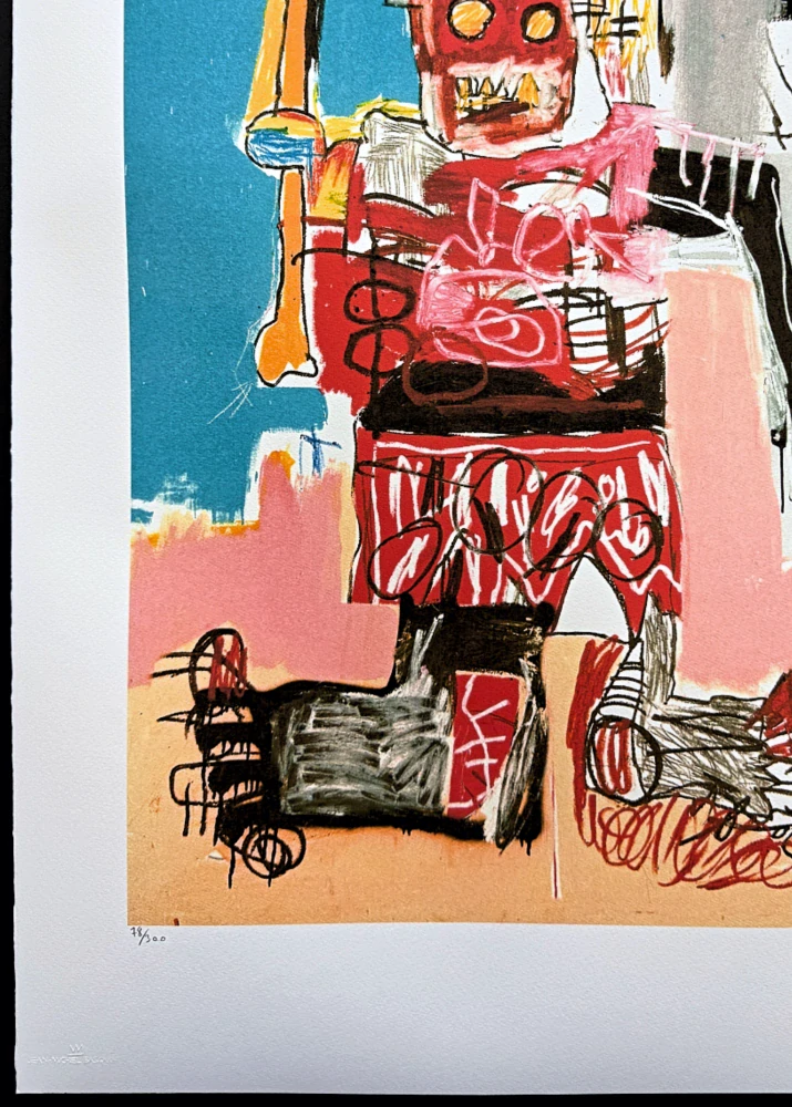 Jean-Michel Basquiat - Yellow Crown King 78/300 - limitovaná edice, signováno, 50x70cm