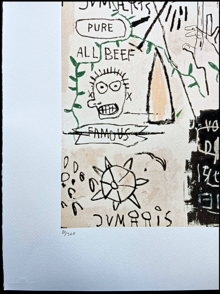 Jean-Michel Basquiat - Danny Rosen 80/300 - limitovaná edice, signováno, 50x70cm