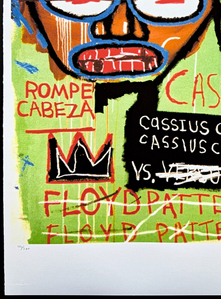 Jean-Michel Basquiat - Cassius Clay 222/300 - limitovaná edice, signováno, 50x70cm