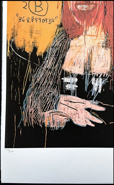 Jean-Michel Basquiat - Mona Lisa 228/300 - limitovaná edice, signováno, 50x70cm 