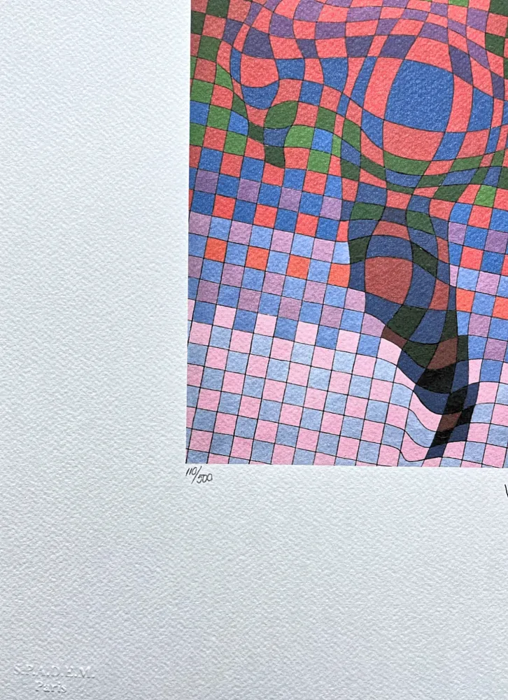 Victor Vasarely - Panderlak - limitovaná edice s certifikátem, x/500, 35x50cm