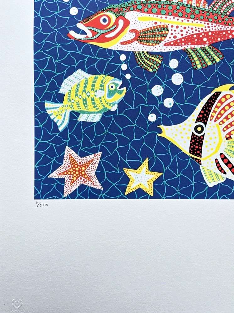 Yayoi Kusama - Sea 11/500 - signováno, číslovaná edice, 50x65 cm