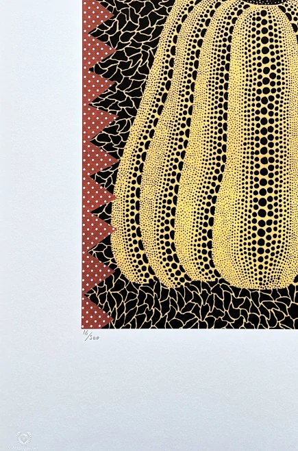 Yayoi Kusama - Pumpkin D x/500 - signováno, číslovaná edice, 50x65 cm