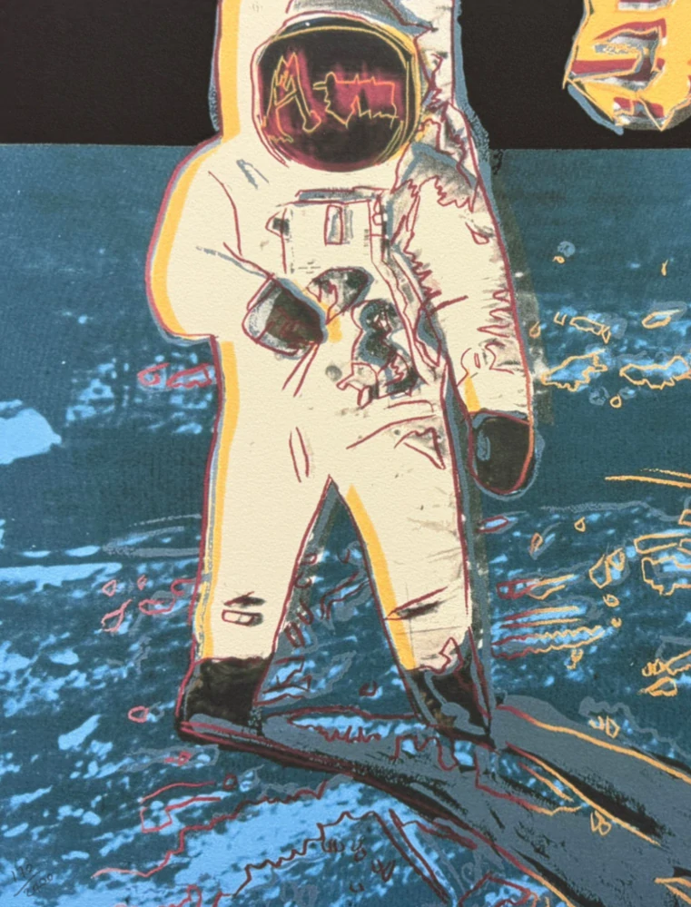 Andy Warhol - Moonwalk tmavě modrý 170/2400 - 60x60cm, limitovaná edice CMOA s certifikátem