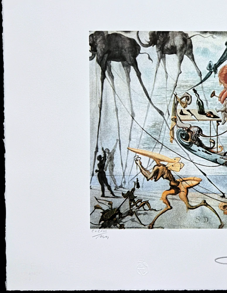 Salvador Dalí - The Chariot of Bacchus - signováno, limitovaná edice, 66x50cm