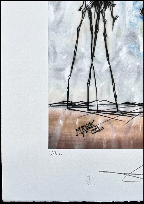 Salvador Dalí - Space Elephant - signováno, limitovaná edice, 50x66cm
