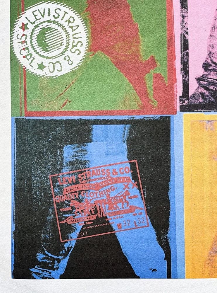 Andy Warhol - Levis 241/500 - signováno, 50x50cm, limitovaná edice CMOA s certifikátem