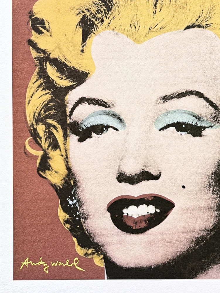Andy Warhol - Marilyn Monroe hnědo-červená 192/500 - signováno, 50x50cm, limitovaná edice CMOA s certifikátem